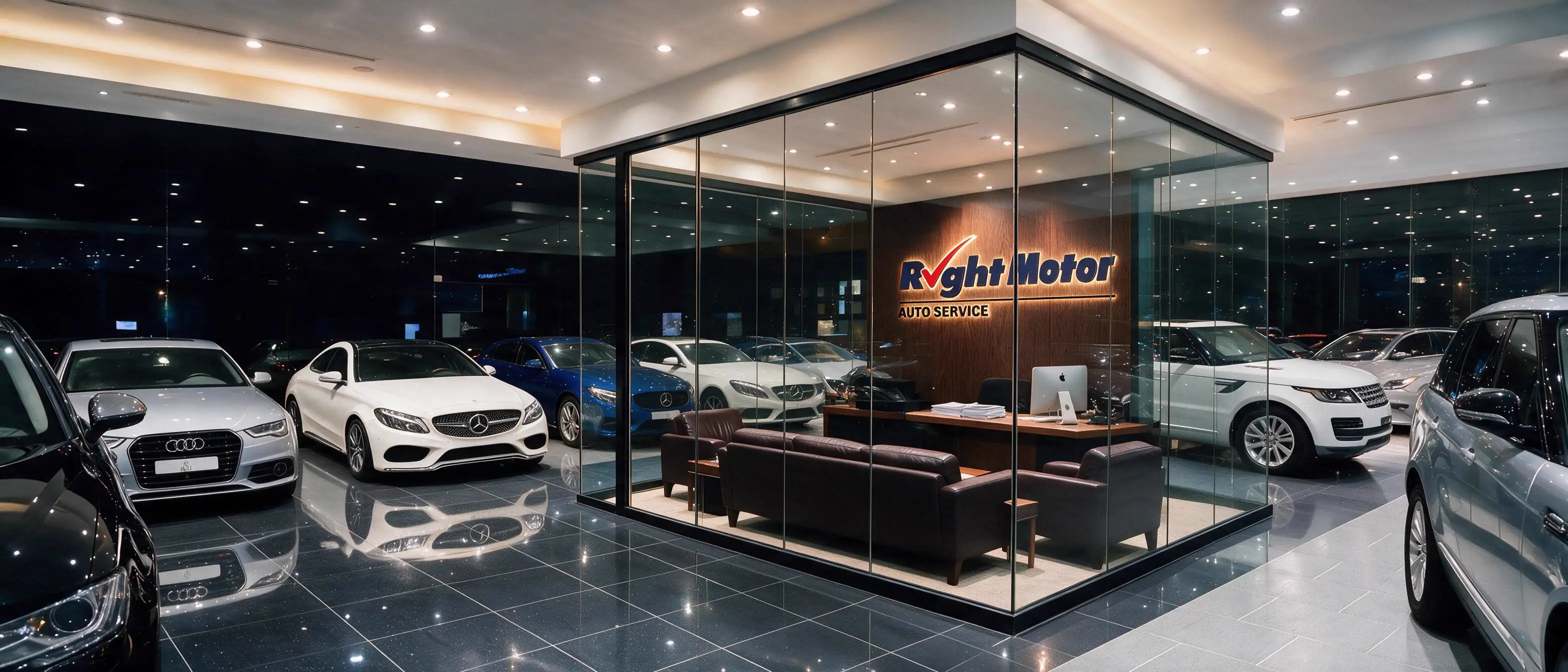 The entrance to the Right Motor showroom in Jeblat Hibshi