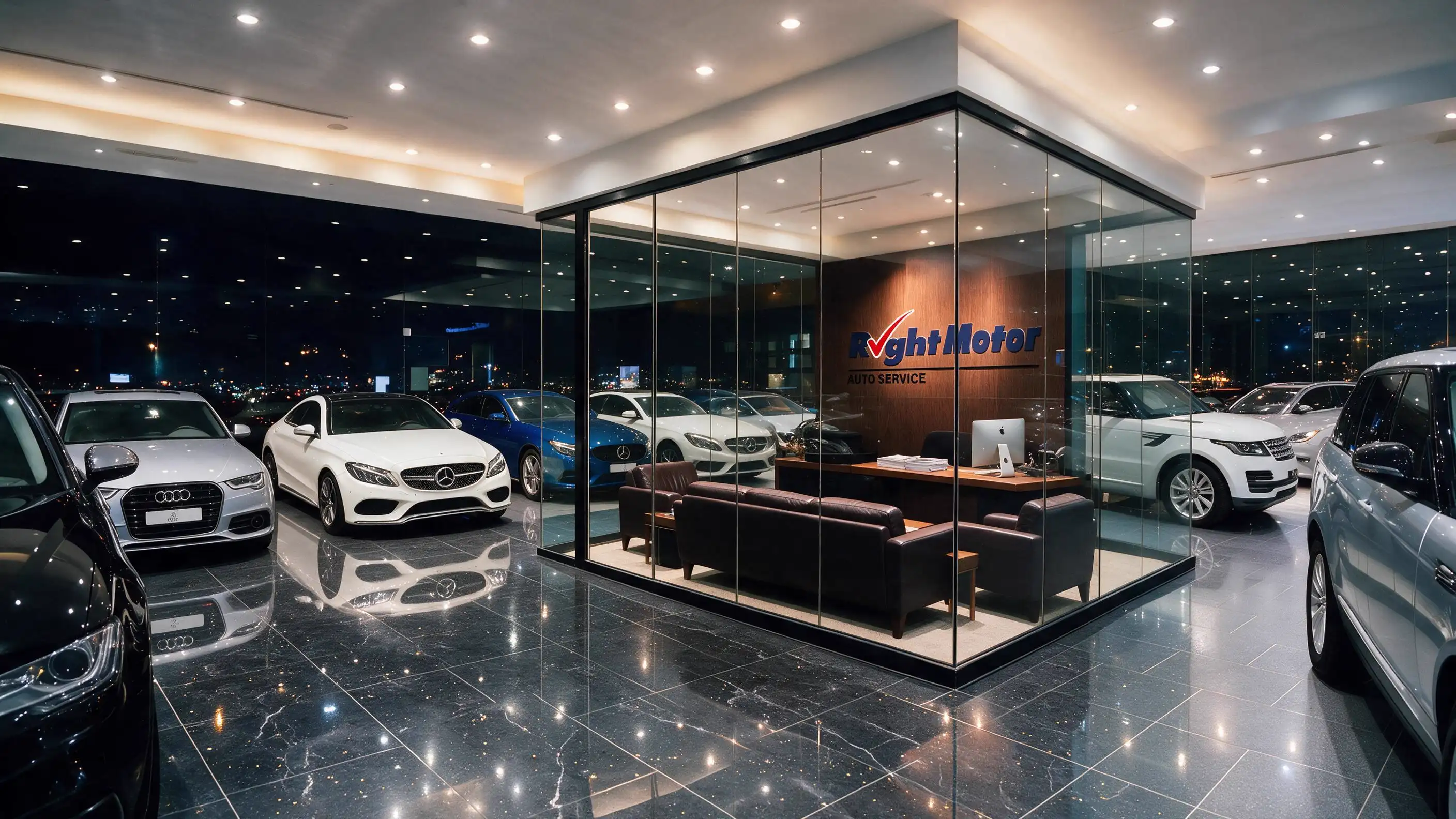 Handing over the keys to a customer at Right Motor